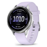Garmin Venu 4 - 41 mm Silver with Periwinkle Silicone Band (010-03013-01)