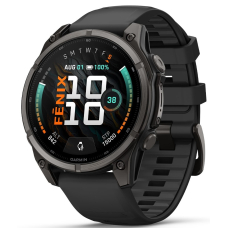 Garmin Fenix 9 47mm Carbon Gray DLC Titanium/Black Silicone Bandd (010-04763-11)